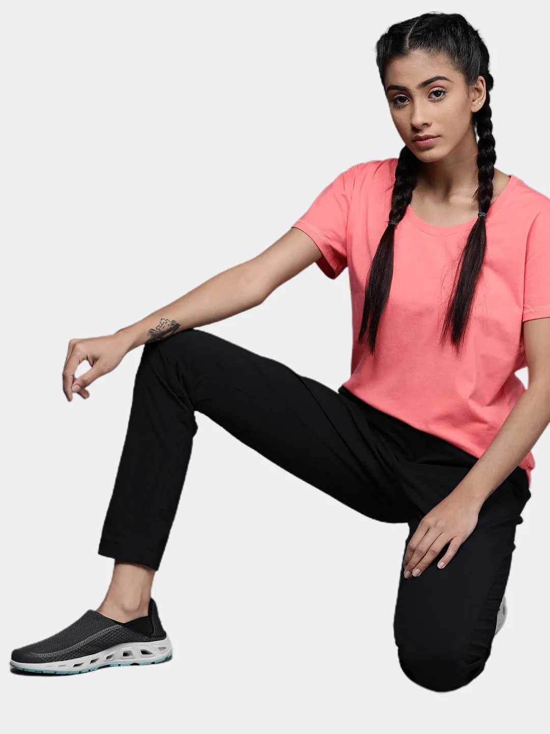 Columbia Women Pink Omni-Wick Sun Trek Tshirt