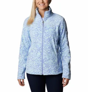 Columbia Women Purple Fast Trek Printed Fleece Jacket