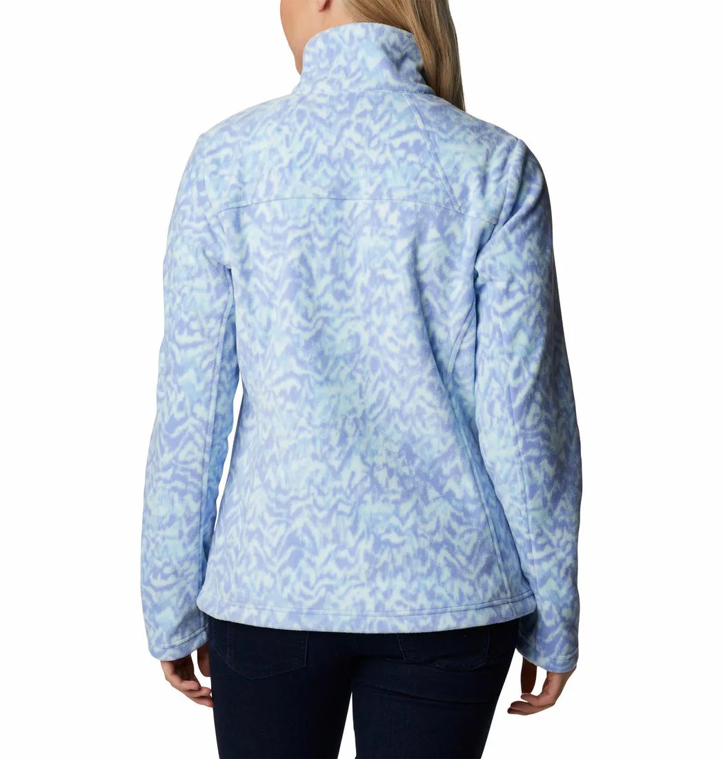 Columbia Women Purple Fast Trek Printed Fleece Jacket