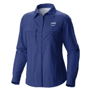 Columbia Women Purple Omni-Shield Cascades Explorer Long Sleeve Shirt
