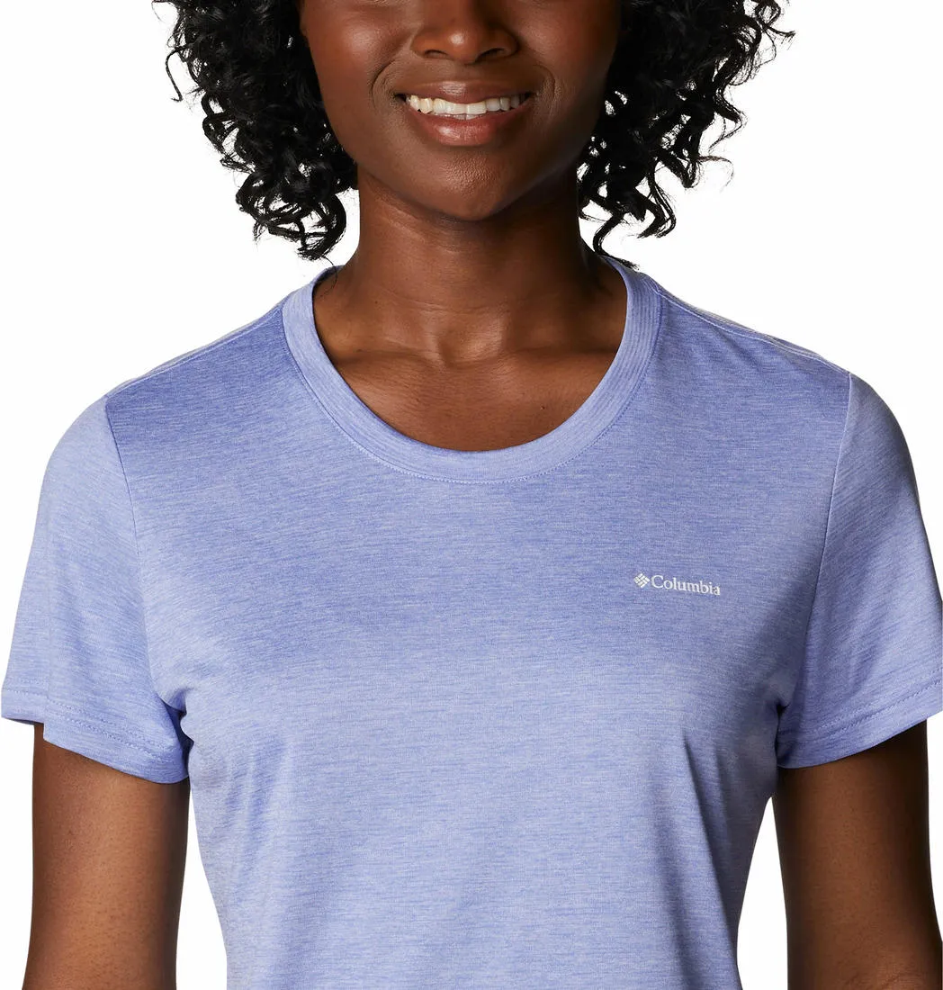 Columbia Women Purple Omni-Wick Hike Crew Tshirt