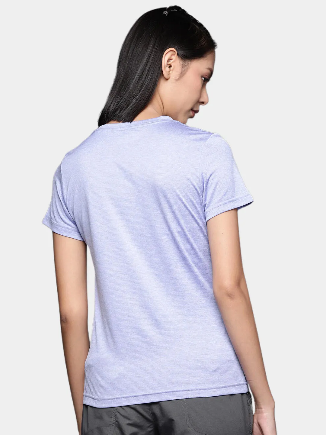 Columbia Women Purple Omni-Wick Hike Crew Tshirt