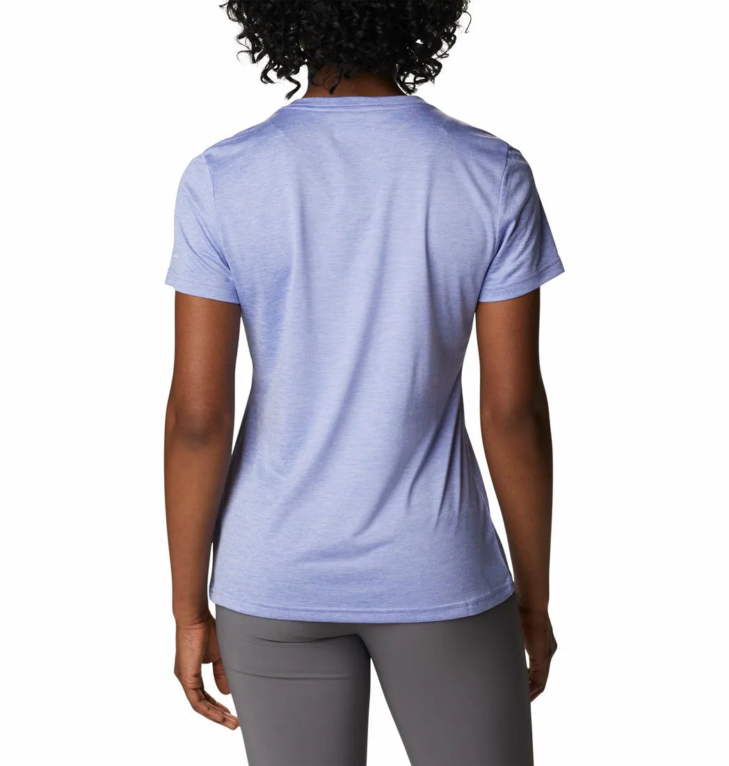 Columbia Women Purple Omni-Wick Hike Crew Tshirt