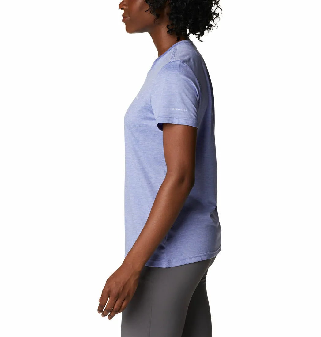 Columbia Women Purple Omni-Wick Hike Crew Tshirt