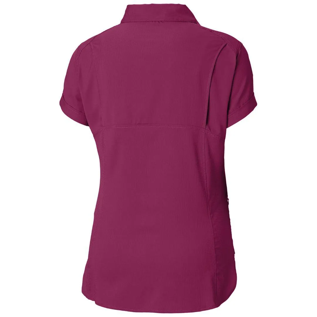Columbia Women Purple Omni-Wick Silver Ridge Lite Short Sleeve Shirt