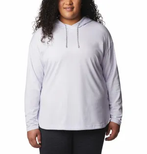 Columbia Women Purple Omni-Wick Sun Trek Hooded Tshirt