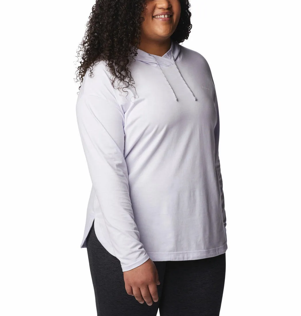 Columbia Women Purple Omni-Wick Sun Trek Hooded Tshirt