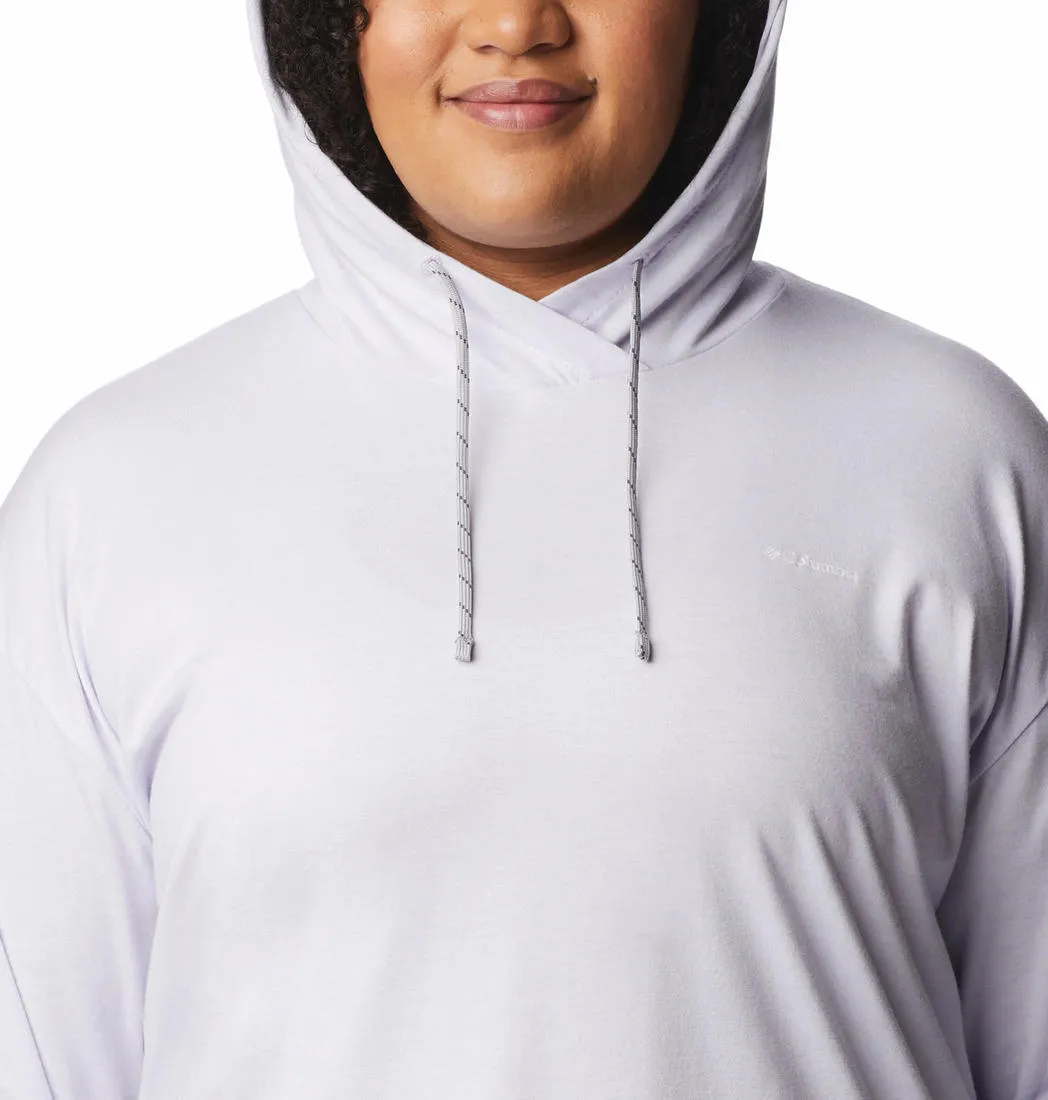 Columbia Women Purple Omni-Wick Sun Trek Hooded Tshirt