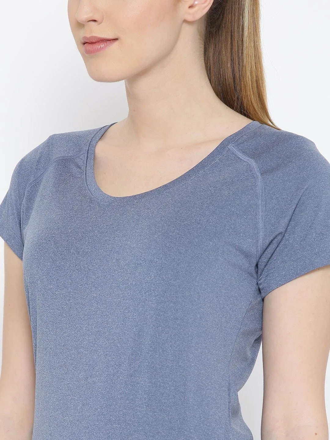 Columbia Women Purple Omni-Wick Tuk Mountain Tshirt