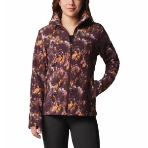 Columbia Women Red Fast Trek Printed Fleece Jacket