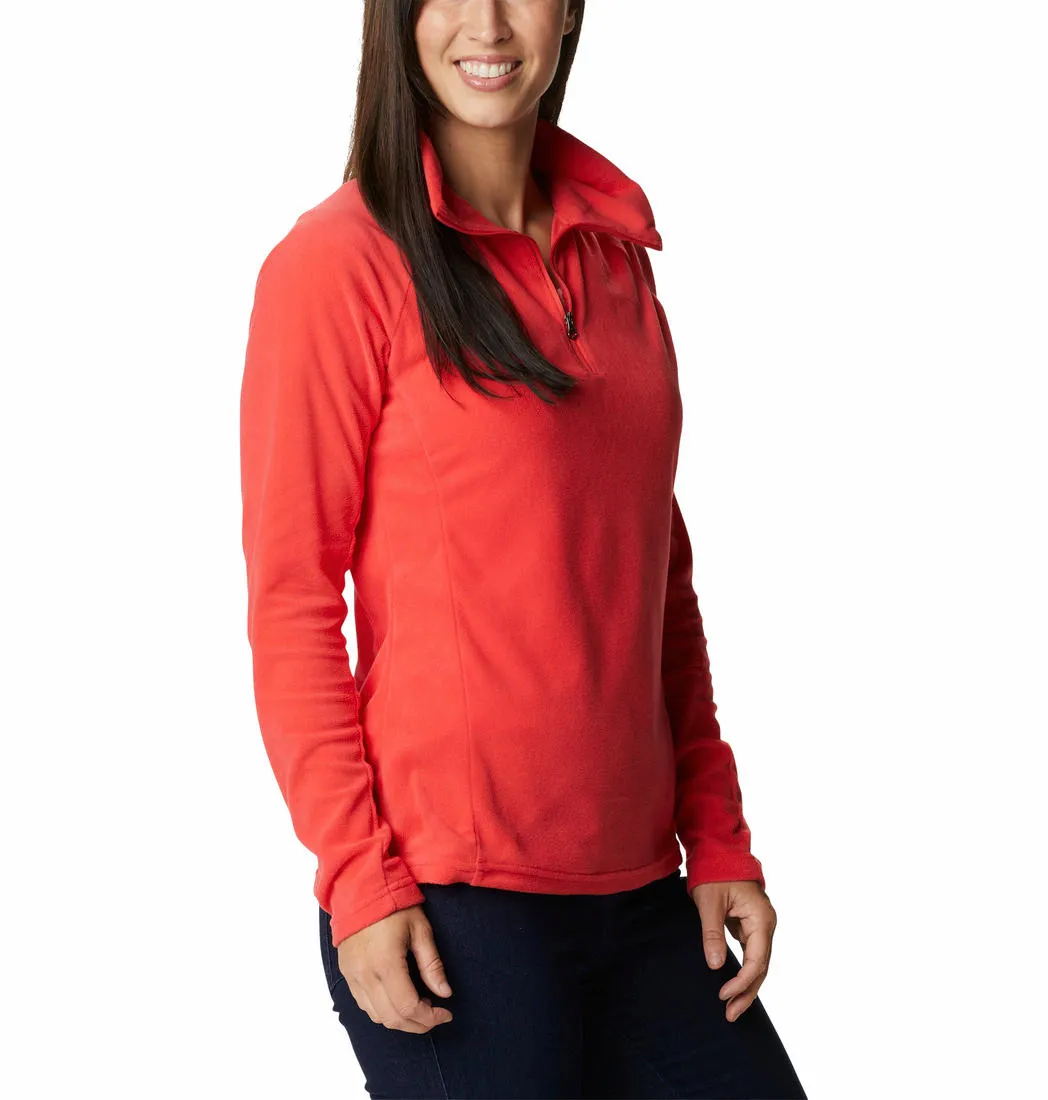 Columbia Women Red Glacial IV Half Zip Fleece