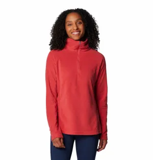 Columbia Women Red Glacial IV Half Zip Fleece