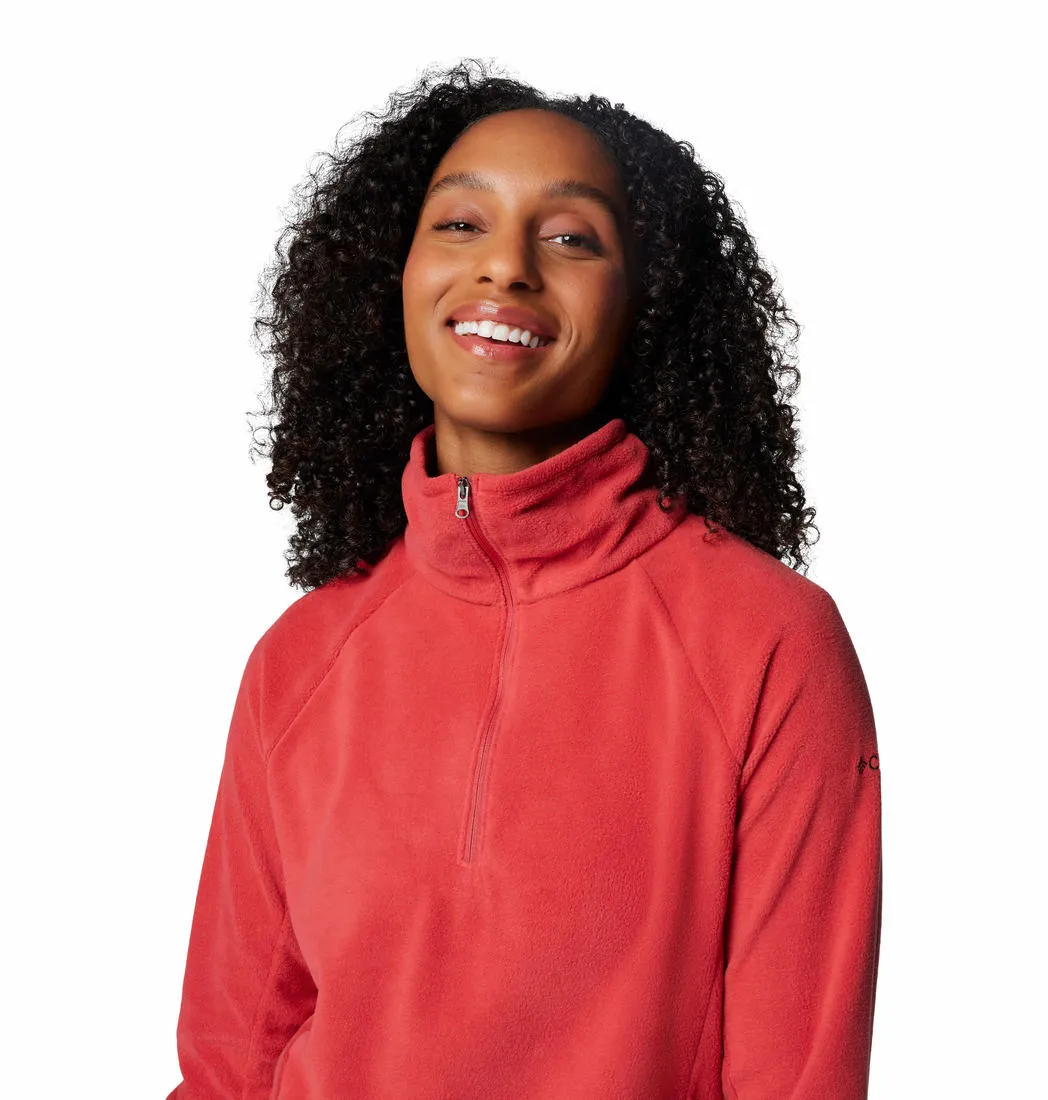 Columbia Women Red Glacial IV Half Zip Fleece