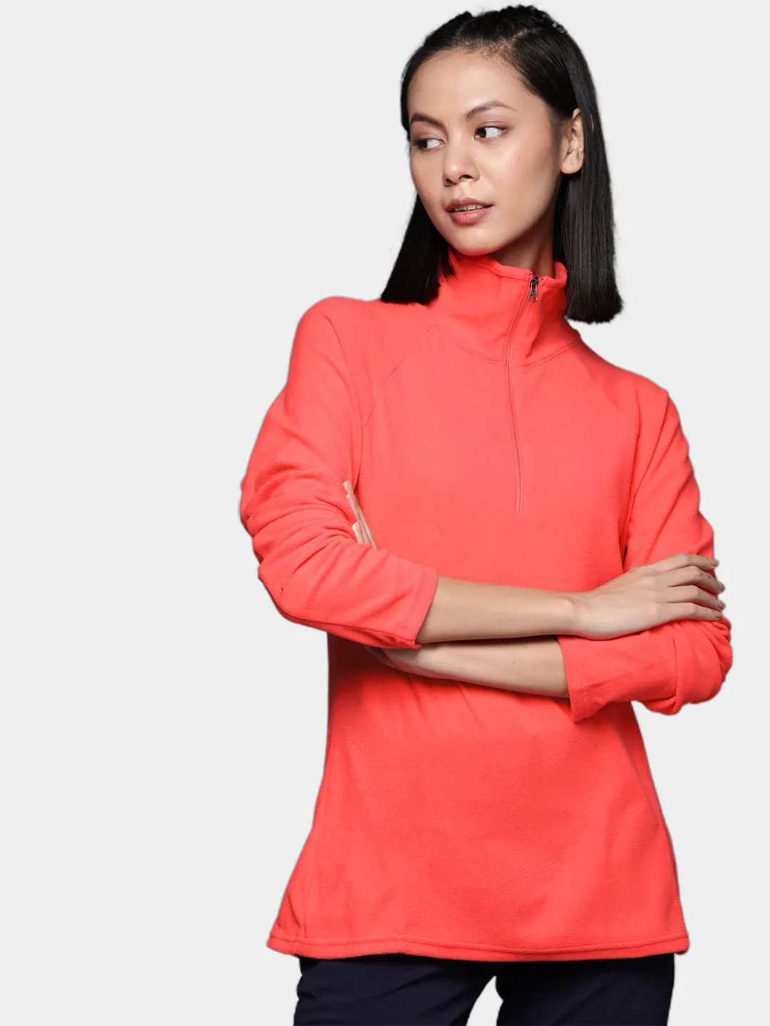 Columbia Women Red Glacial IV Half Zip Fleece