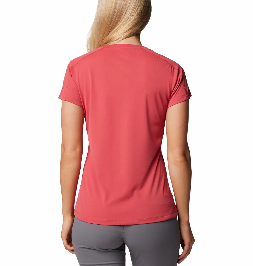 Columbia Women Red Omni-Freeze Zero Rules Tshirt