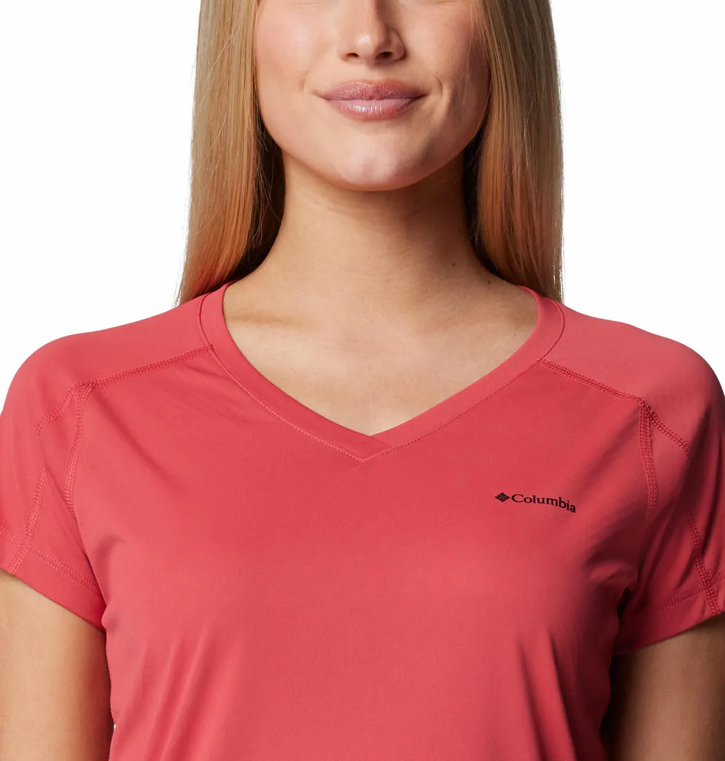 Columbia Women Red Omni-Freeze Zero Rules Tshirt