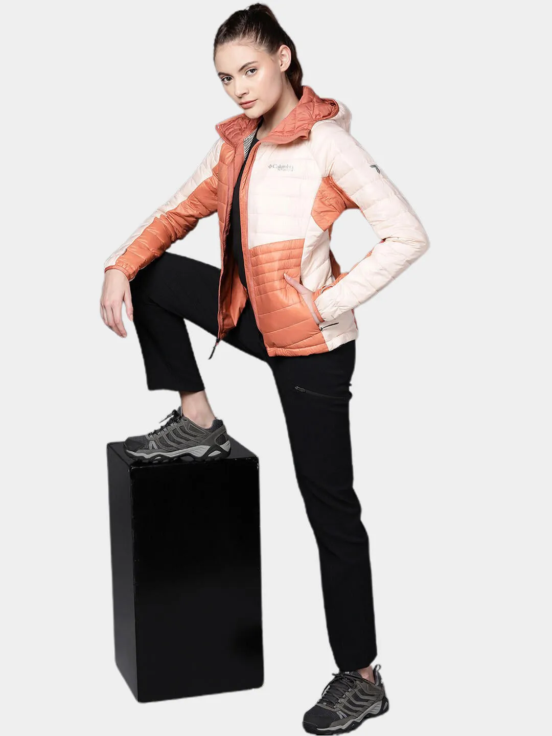 Columbia Women Red Omni-Heat Infinity Platinum Peak Hooded Jacket