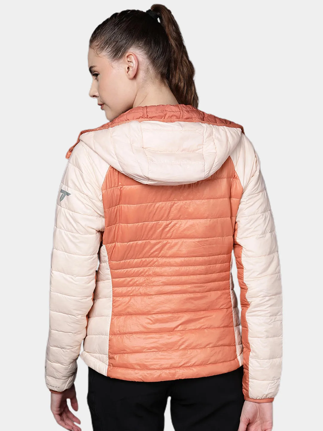Columbia Women Red Omni-Heat Infinity Platinum Peak Hooded Jacket