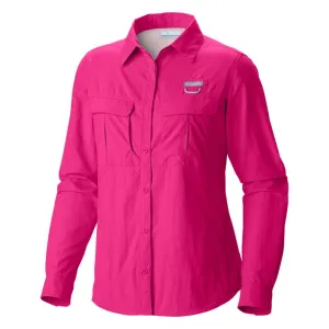 Columbia Women Red Omni-Shield Cascades Explorer Long Sleeve Shirt