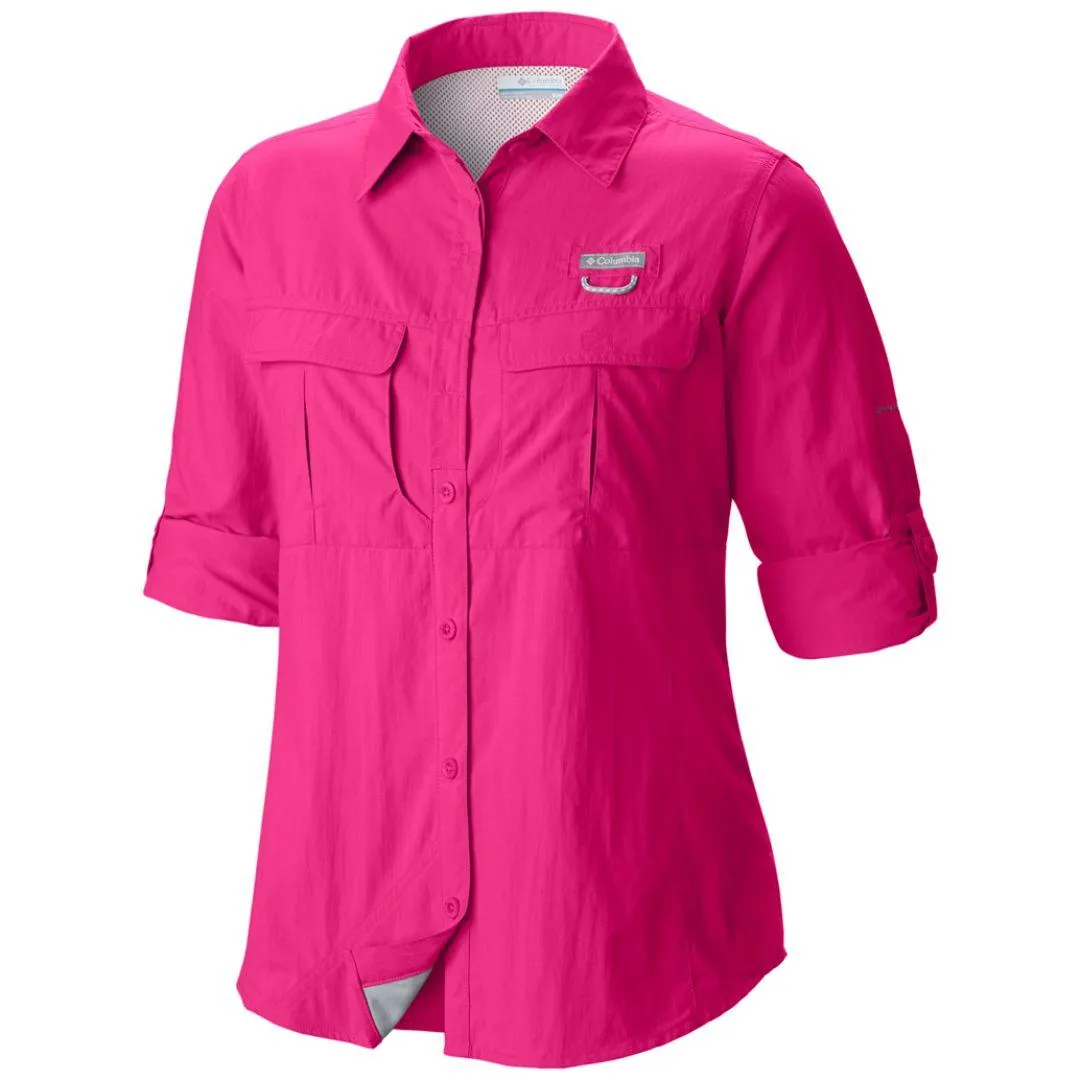 Columbia Women Red Omni-Shield Cascades Explorer Long Sleeve Shirt