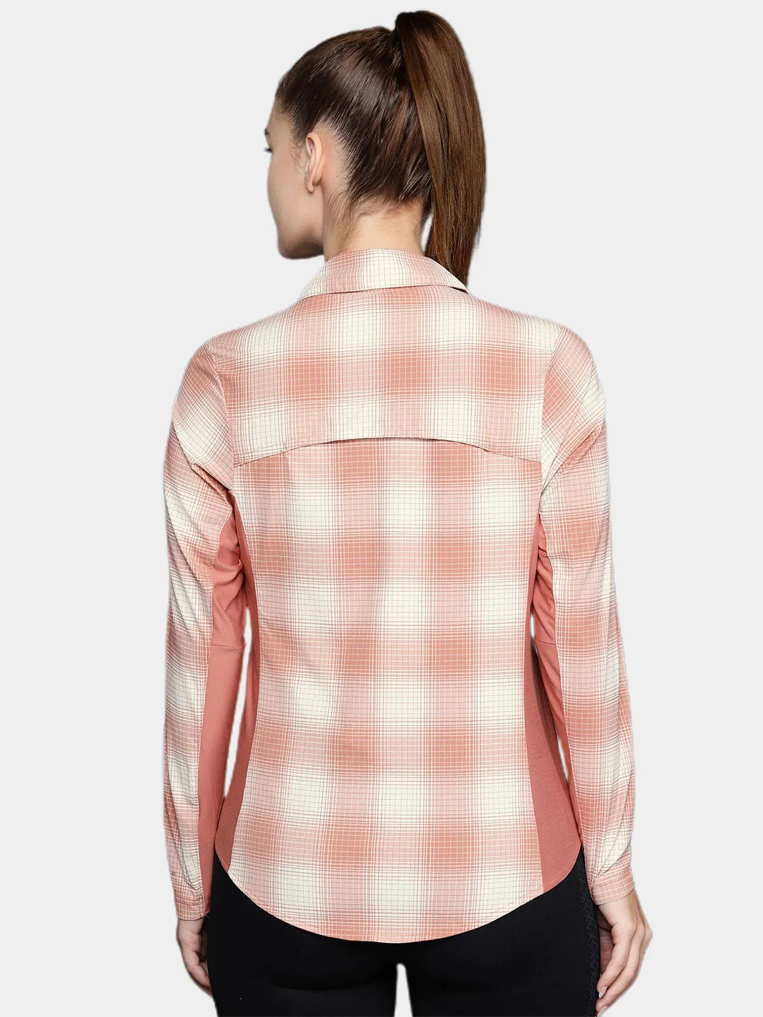 Columbia Women Red Omni-Shield Claudia Ridge Long Sleeve Shirt