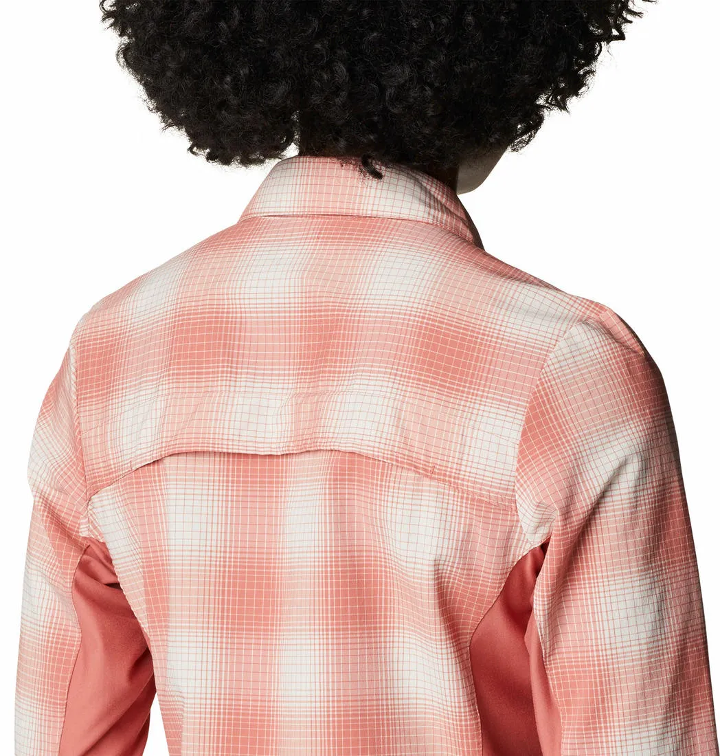 Columbia Women Red Omni-Shield Claudia Ridge Long Sleeve Shirt
