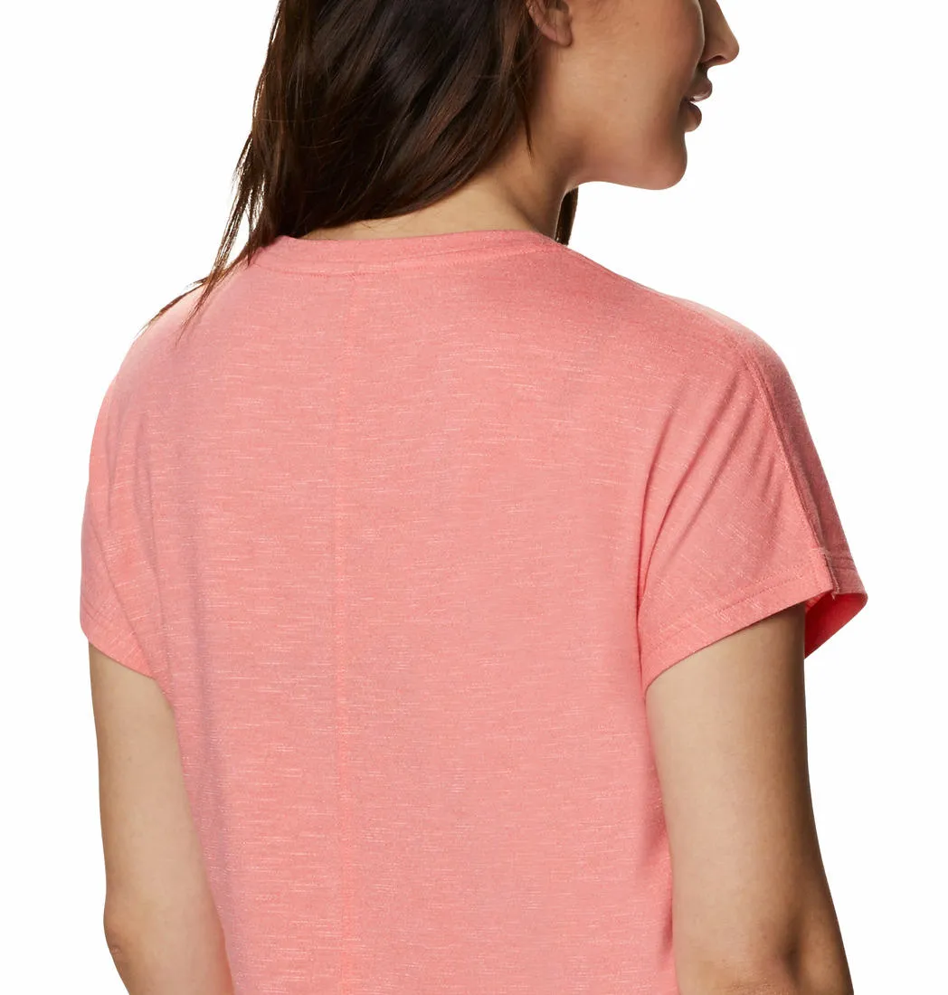 Columbia Women Red Omni-Wick Cades Cape Tshirt