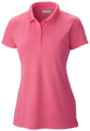 Columbia Women Red Omni-Wick Innisfree Polo Tshirt
