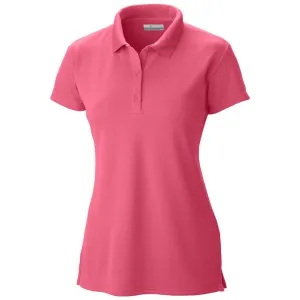 Columbia Women Red Omni-Wick Innisfree Polo Tshirt