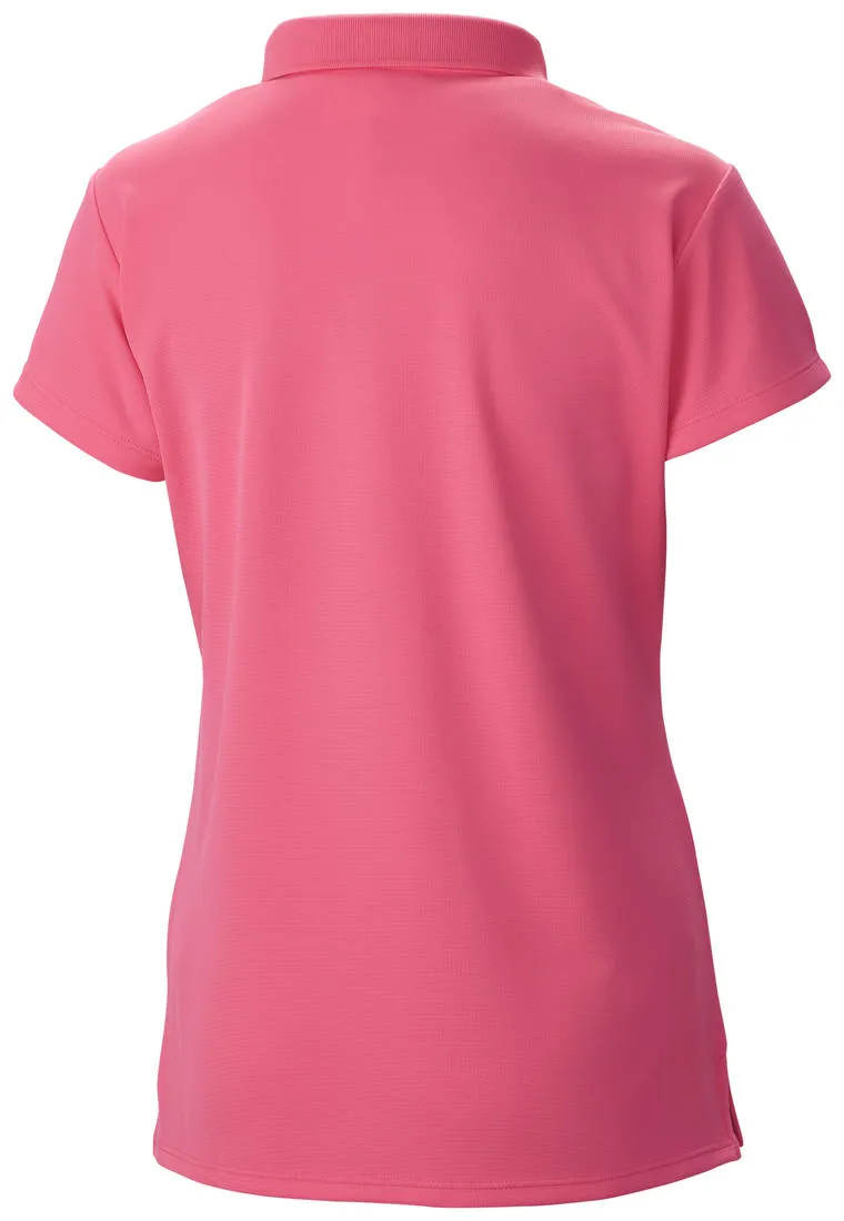 Columbia Women Red Omni-Wick Innisfree Polo Tshirt