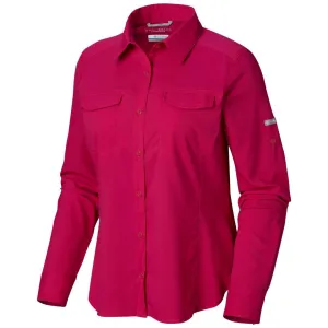 Columbia Women Red Omni-Wick Silver Ridge Lite Long Sleeve Shirt