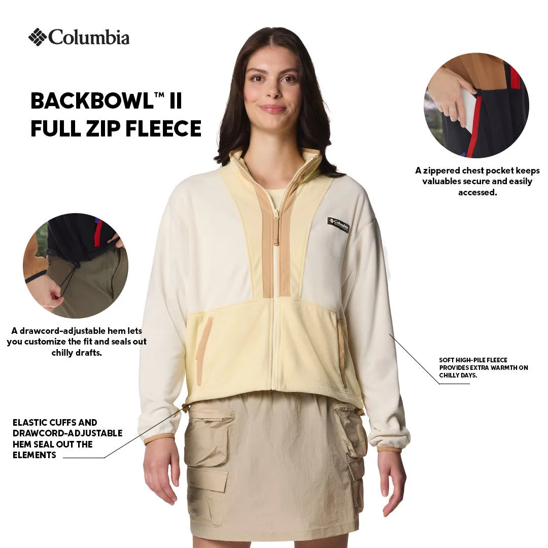 Columbia Women White Backbowl II Fleece Jacket