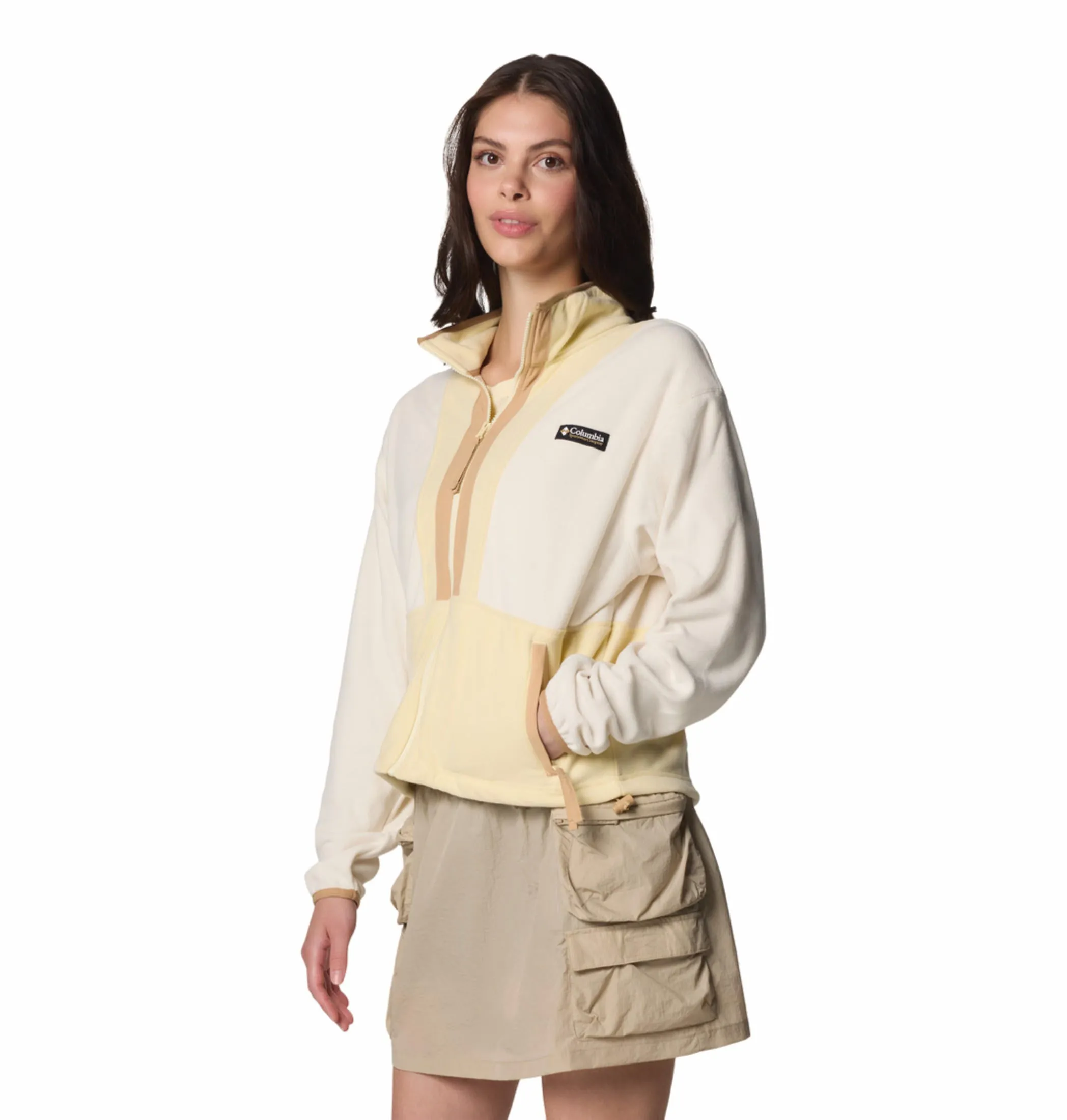 Columbia Women White Backbowl II Fleece Jacket