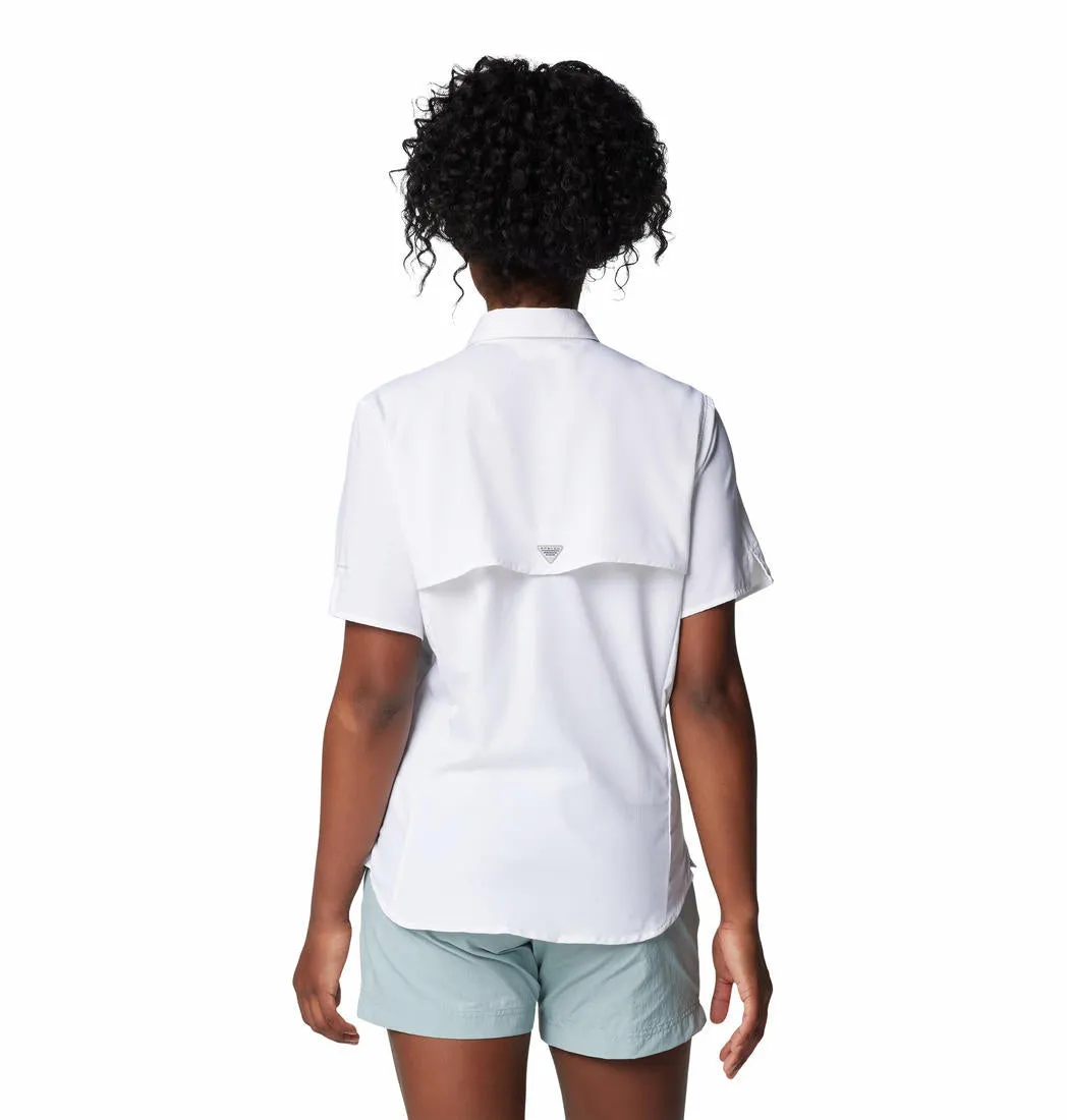 Columbia Women White Omni-Shade Tamiami II Short Sleeve Shirt