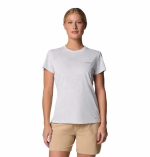 Columbia Women White Omni-Wick Bluebird Canyon Crew Tshirt
