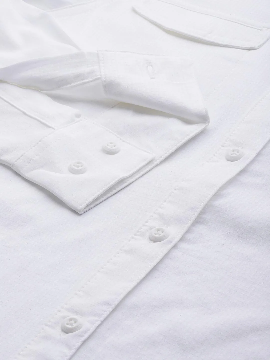 Columbia Women White Omni-Wick Silver Ridge Lite Long Sleeve Shirt