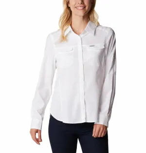 Columbia Women White Omni-Wick Silver Ridge Lite Long Sleeve Shirt