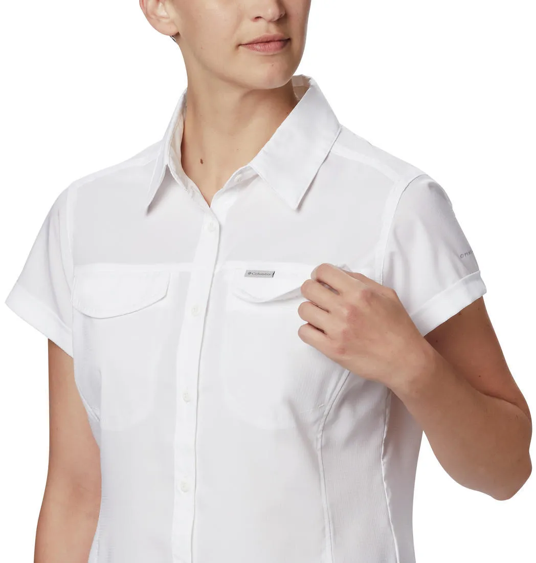 Columbia Women White Omni-Wick Silver Ridge Lite Short Sleeve Shirt