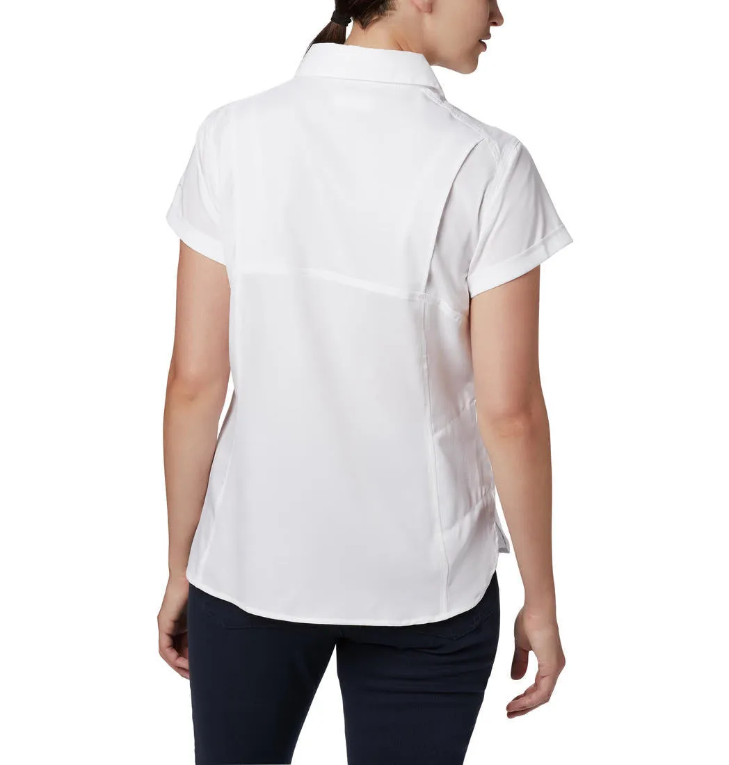 Columbia Women White Omni-Wick Silver Ridge Lite Short Sleeve Shirt