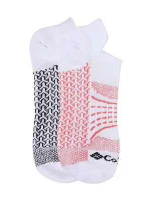 Columbia Women White SOCKS WM 2P NOSHO-ACTV-MAPPED (2 Pairs) (Non Returnable)