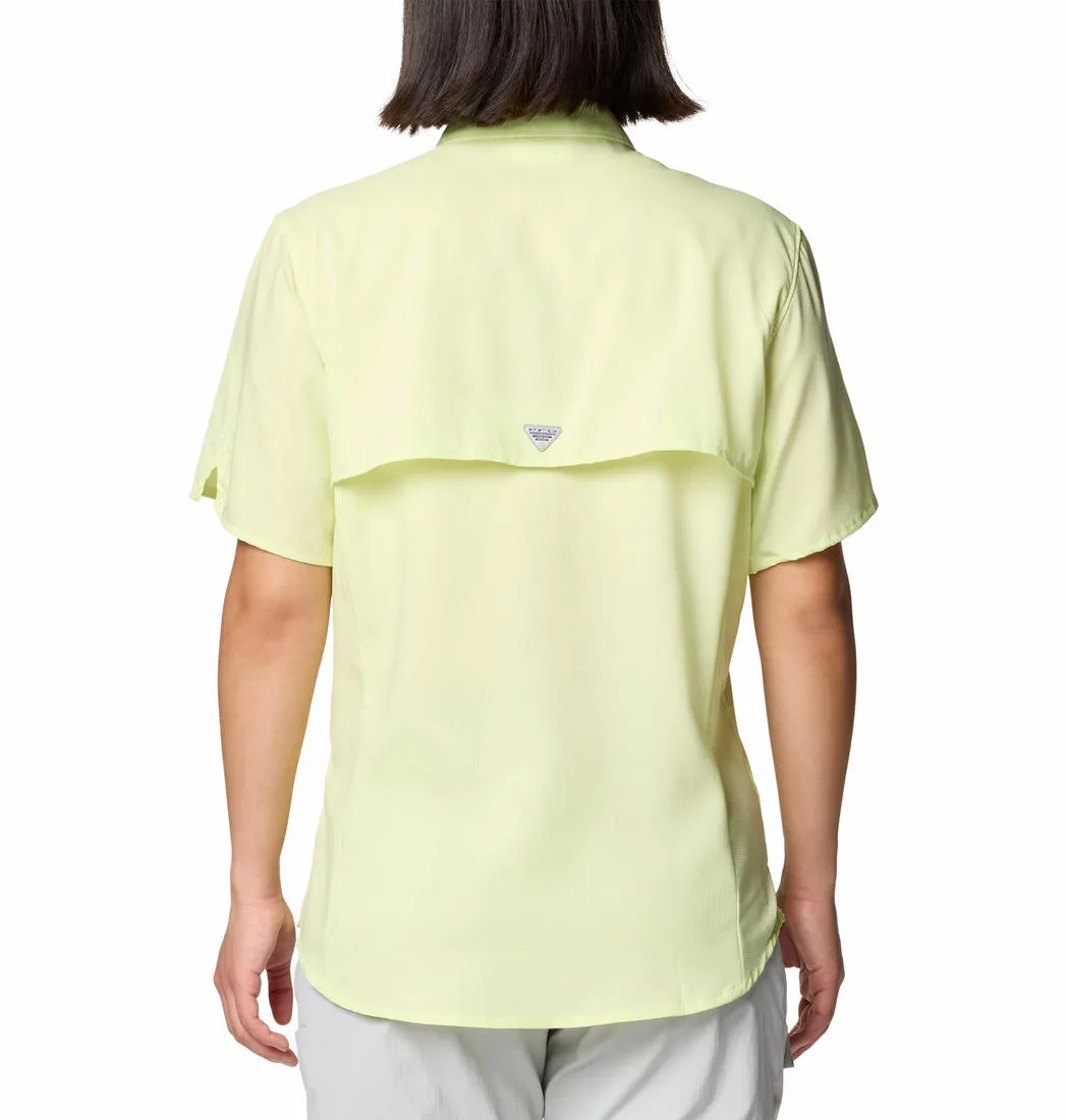 Columbia Women Yellow Omni-Shade Tamiami II Short Sleeve Shirt