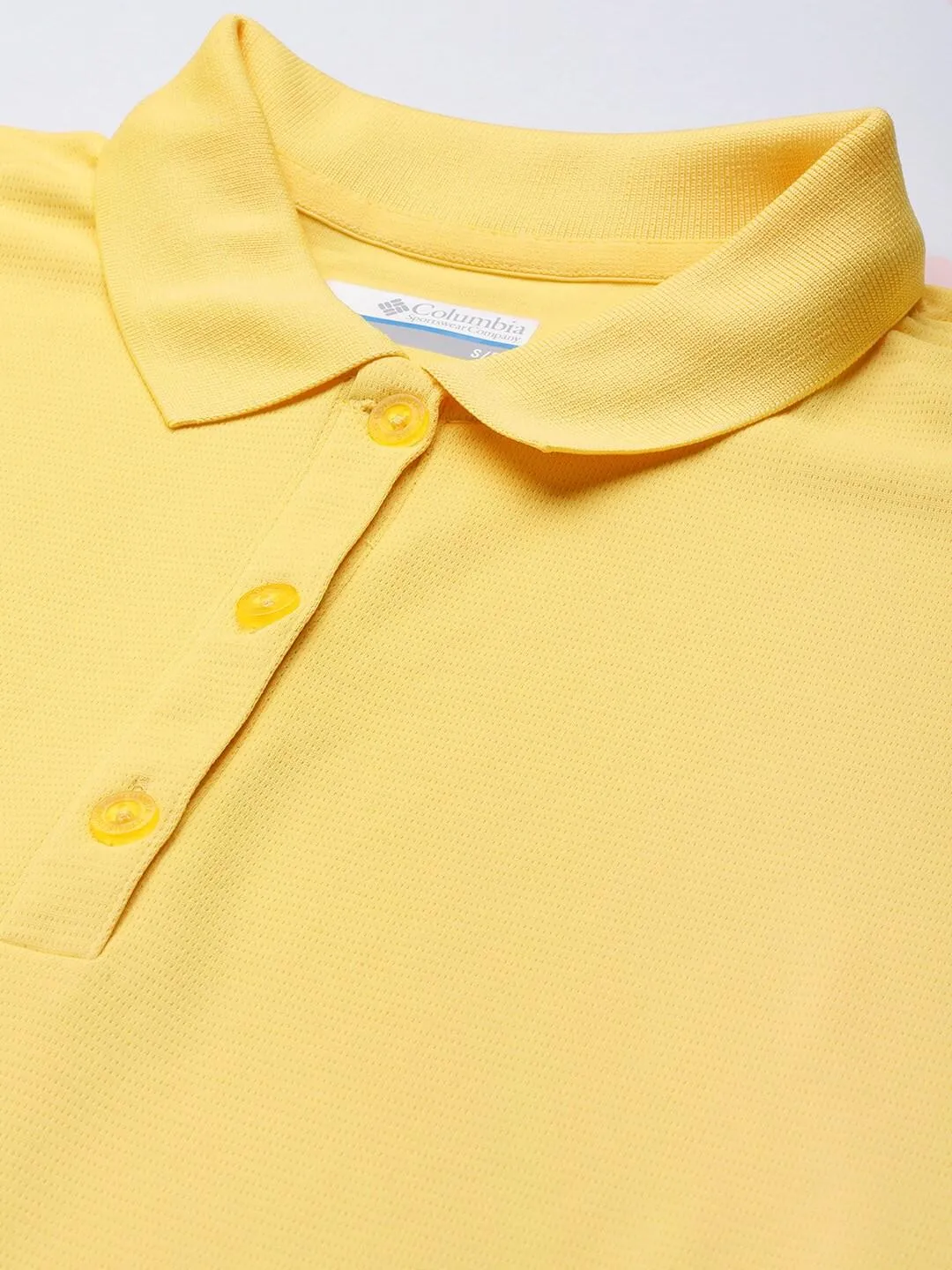Columbia Women Yellow Omni-Wick Innisfree Polo Tshirt