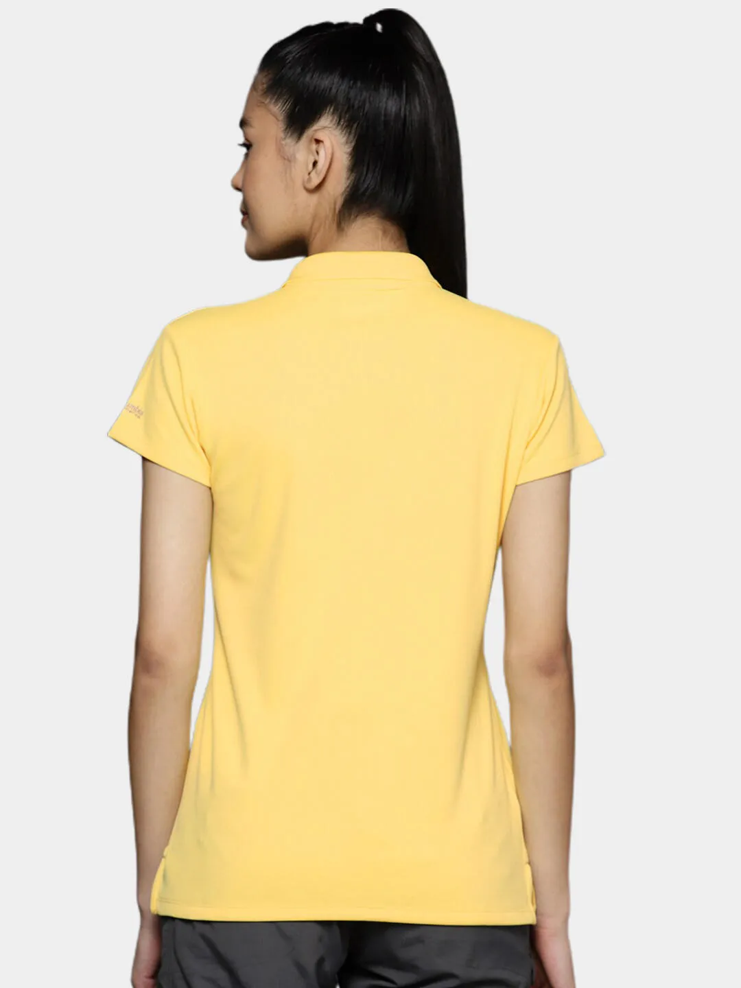 Columbia Women Yellow Omni-Wick Innisfree Polo Tshirt