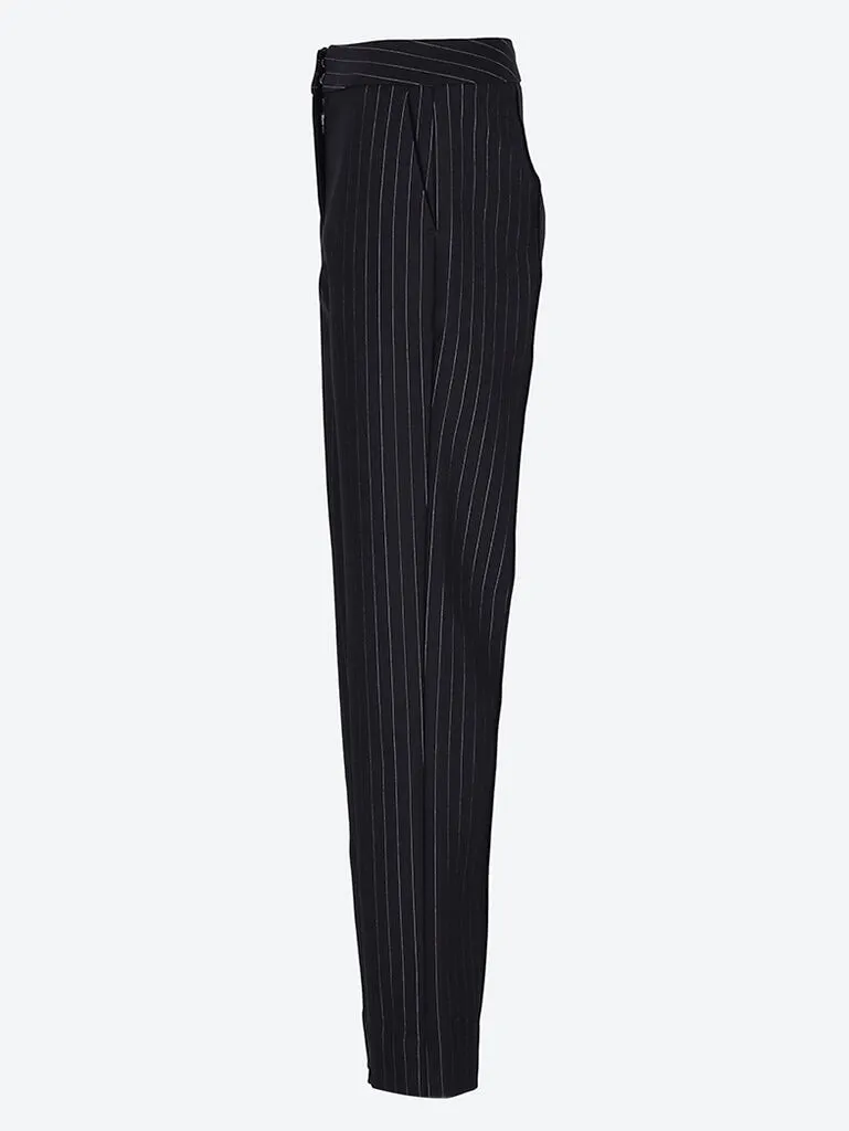 Compact Stripe jersey mid waist pants