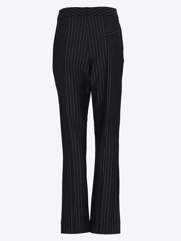 Compact Stripe jersey mid waist pants