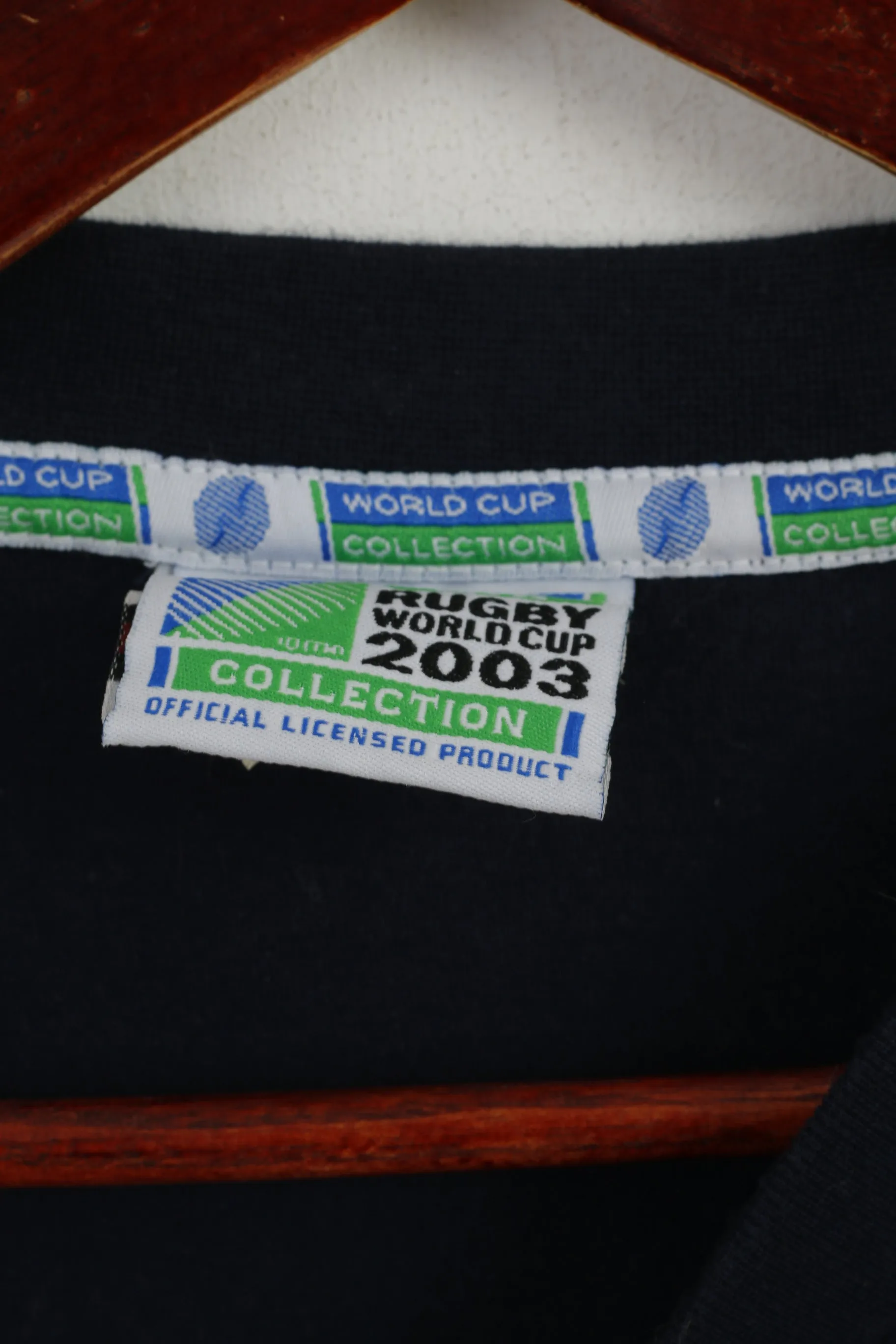 Coper Men XXL T-Shirt Navy Rugby World Cup 2003 Official IRB Australia Top