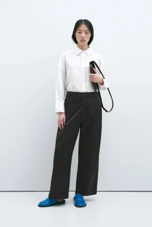 CORDERA - STRAIGHT SATIN PANTS - BLACK - PS25