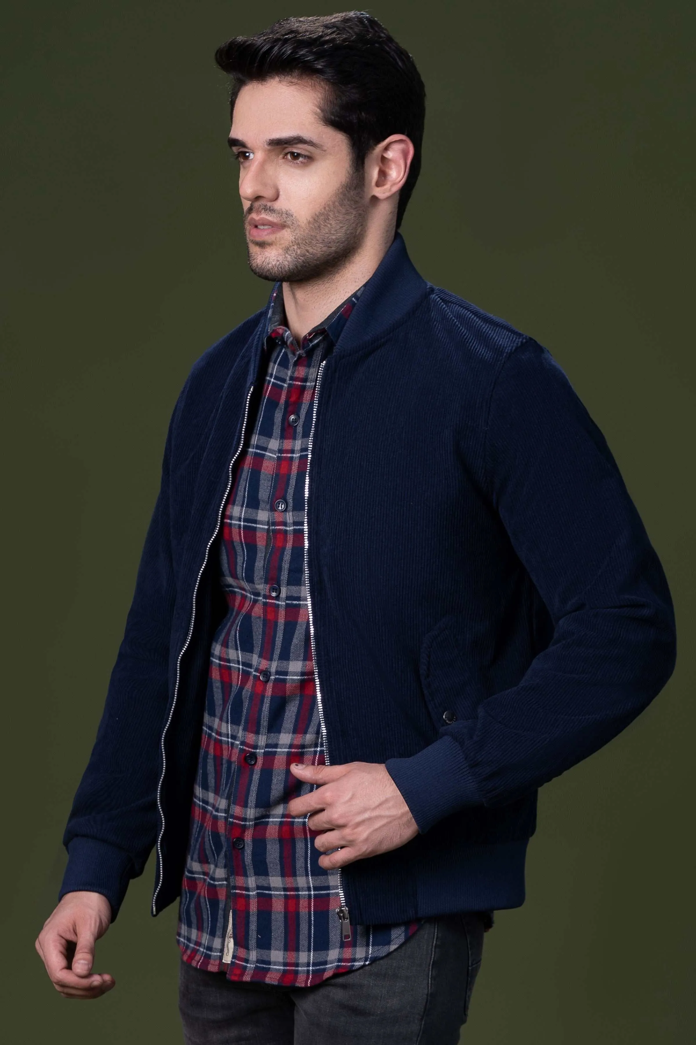 CORDUROY JACKET NAVY