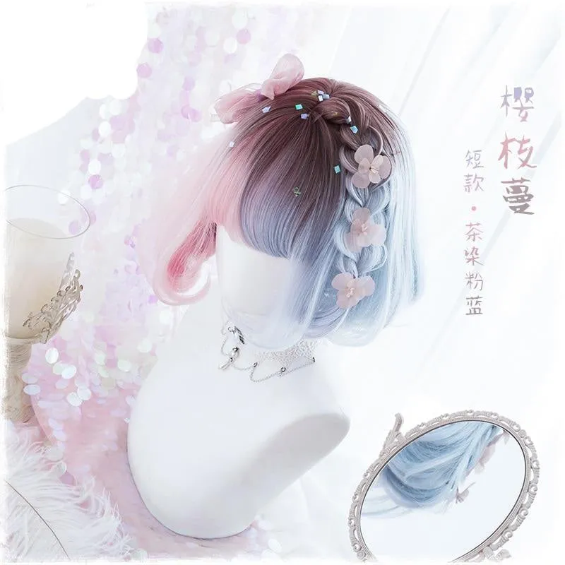 Cotton Candy Bob Wig