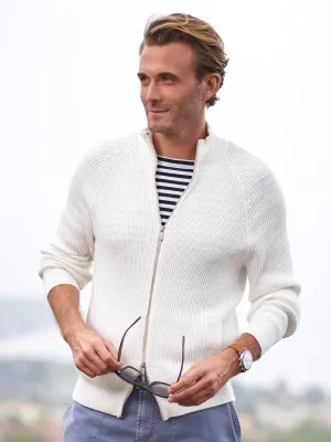 Cotton Chin Zip Sweater